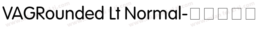 VAGRounded Lt Normal字体转换